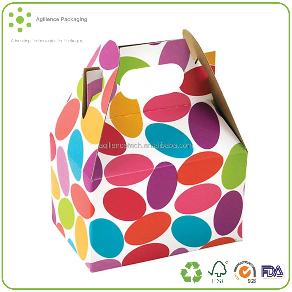 wholesale custom mini candy confetti gable box, high quality