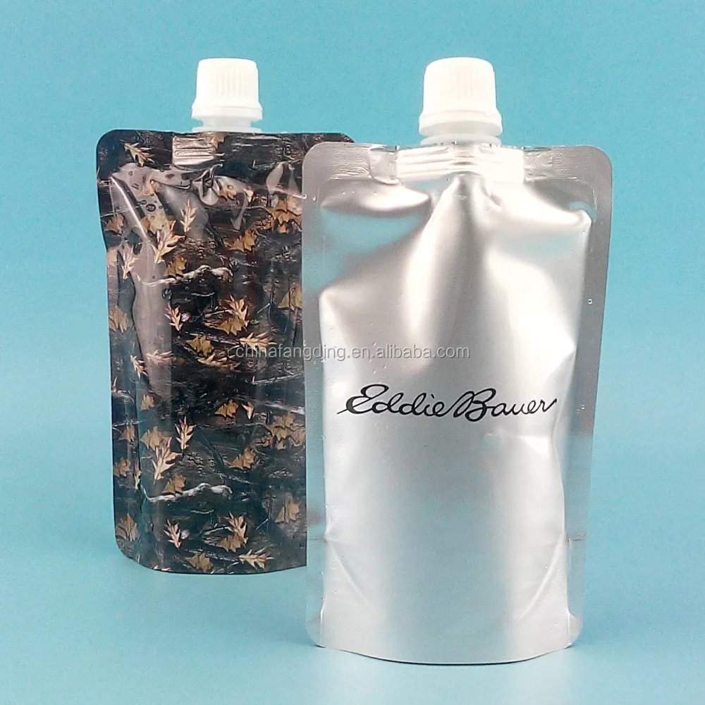 8oz Plastic Aluminum Foil Alcohol Flask; Custom Printed Wine Flask