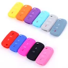 Portable Colorful Silicone Car Key Case with logo key case silicone case