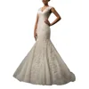 hot sale simple wedding dress sleeveless long custom made dress