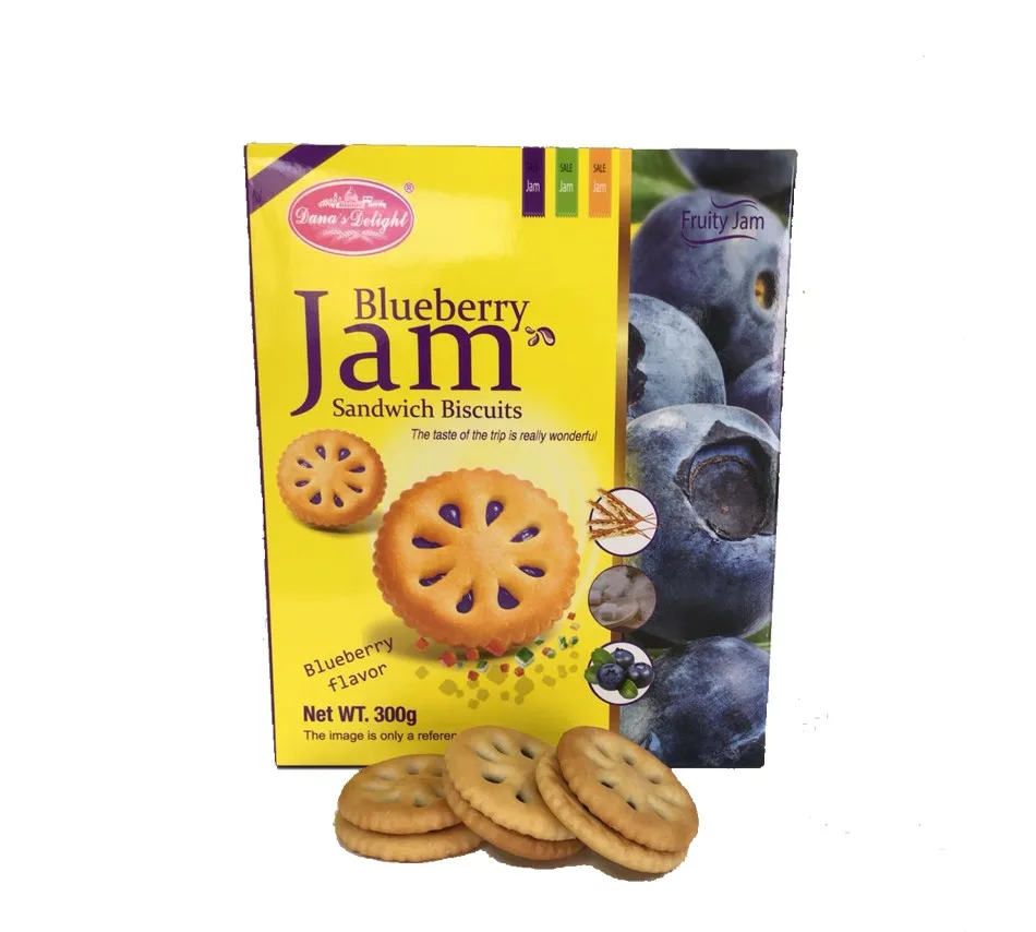 300g blueberry jam sandwich biscuits