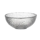 art round sugar salad frosted glass on glass bowl set