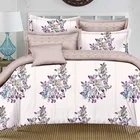 Nantong white flowers printed polyester duvet cover
