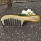 Green sandalwood personal care product hair brush wood barber comb