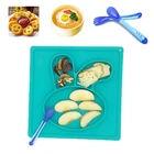 Baby Dinnerware set wholesale Mini Size Silicone kids Placemat baby Feeding plate
