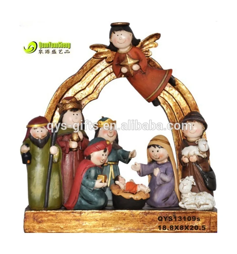 Venta al por mayor de nacimiento de Jesús de Navidad decoración estatuilla artesanal
