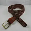TT8714 Hot Selling Men's New Style Leisure custom knitted weave leather belts