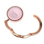 Guangdong Creative Rose Shape Bags Metal Hook Table Hook Round Rhinestone Purse
