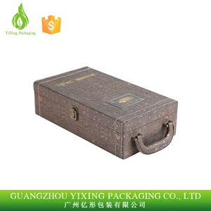 custom pu leather single bottle wine gift box with foam insert
