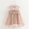 Hot Sale Beautiful Girls Flower Dress Princess Jumper Dress Petal Skirt