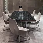 Dining Table Design Dining Table Set Modern Luxury 12 Seater Stainless Steel Marble Top Dining Table Set