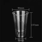 PET Clear Disposable Plastic Cup For Iced Coffee Boba Tea Smoothie 16oz