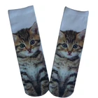 Polyester cat design women tube sublimation socks with dog design