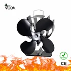 4 blades Gold color Wood burning/Gas/Pellet Stove with Fan heat powered