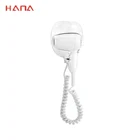 Wholesale professional brand 1600W Two-speed three heating ion wall mounted hotel hair dryer