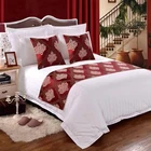 White 100 Cotton Full Queen Satin Stripe Jacquard Bed Duvet Cover Sets King Size Custom Cheap Hotel Covers Guangzhou