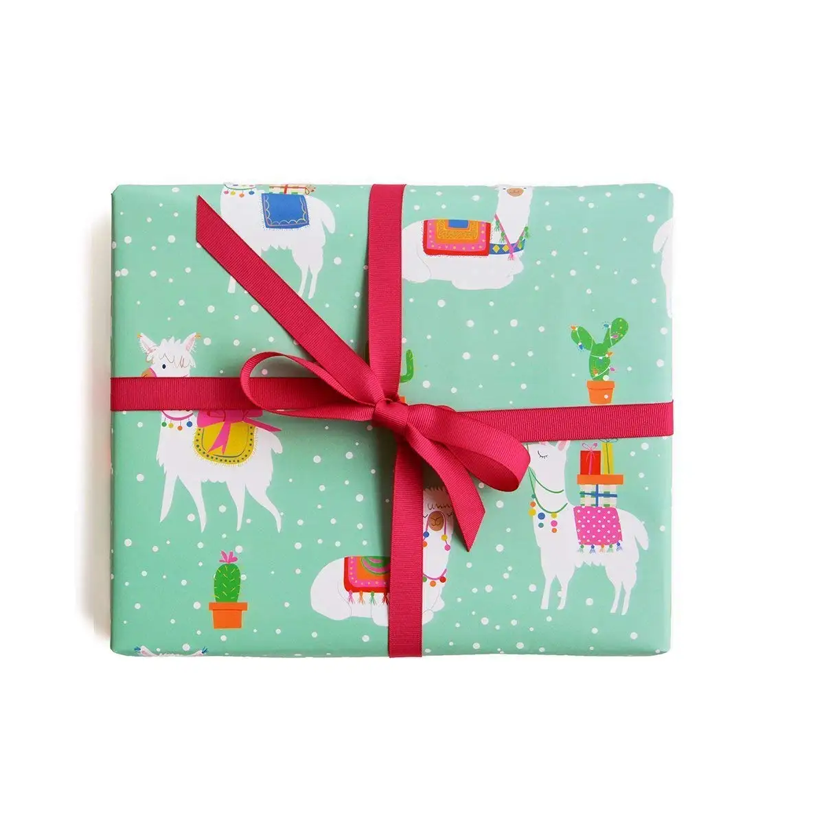 urchin studio llama gift wrap, llama wrapping paper, gift wrap