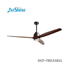 52 Inch modern luxury energy saving efficiency solid wood blade AC DC decorative ceiling fan with LED light