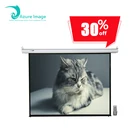 best cheap wholesale 120"4:3 matt white home theatre indoor motorized electric projector screen