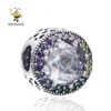 Slovehoony fashion jewelry 2018 heart Charms Gemstone Zircon charms beads for shell jewelry