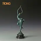 modern abstract sculpture in bronze