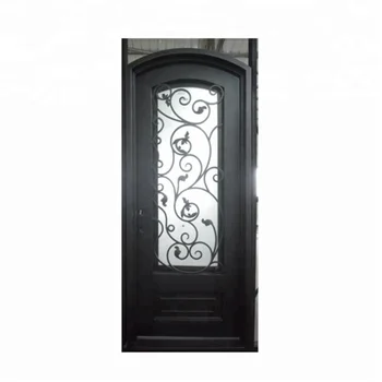 China Supplier Fancy Security Steel Door Decorative Single Wrought Iron Entry Doors Buy Cast Iron Door Mat Single Wrought Iron Door Single Iron