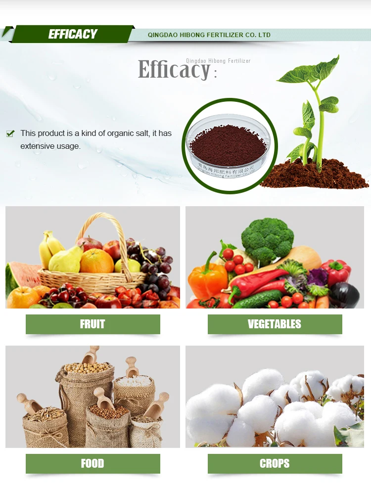 Hibong Fe fertilizer EDDHA Fe 6% Chelated Iron Fertilizer price in Granular and Powder