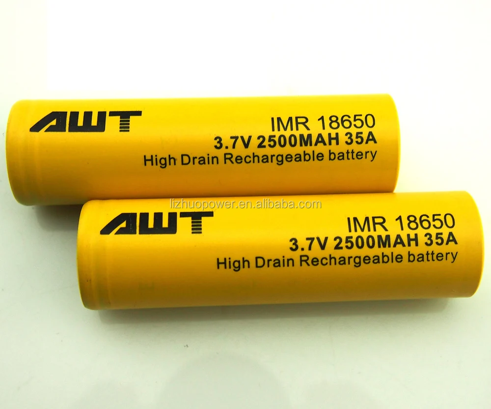 non alkaline batteries 35A 2500mah Aweite 18650 aa battery cell Carbon zinc battery