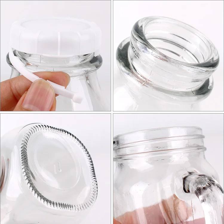 930ml empty glass milk yogurt bottle pudding glass bottle and mason jar set