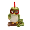 High quality christmas gift resin cute owl on the tree hanging ornament