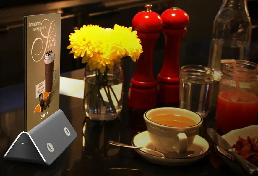 2016 coffee shop multi usb port menu holder table tent cell phone restaurant charger station for mobile phone - ANKUX.COM