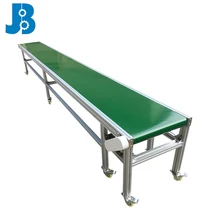 Attached independent working tables type belt conveyor assemble line for electronics