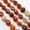 Natural Nuggets Straight Drilled Faceted Carnelian Agate Beads Stand Organic Gemstone Full strand 16 inch