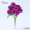 Silk Carnation Bush in Purple 18" Tall with 12 Flowers for floral arrangements