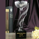 MH-JB122 custom crystal glass trophy cup souvenir cup trophy medal