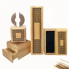 bamboo incense burner for incense coil and oud stick