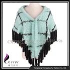 CX-B-M-106F 2016 Winter Newest Knitted Mink Fur Cape