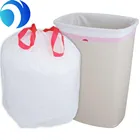 HDPE LDPE PLA PBAT Corn Starch Plastic Custom Printing Household Trash Color Biodegradable Compostable Drawstring Garbage Bags