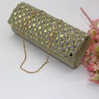 New Crystal Clutch Luxury Sliver Women Rhinestone wedding Evening Bag