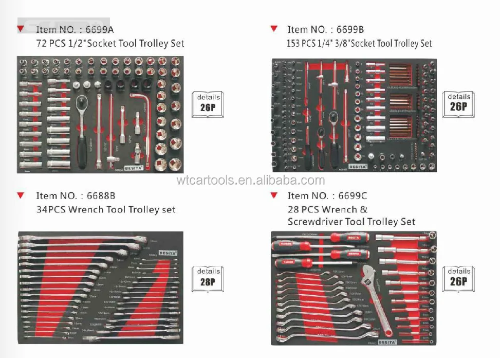 400pcs garage tool set with 8 drawers tool trolley for auto repair