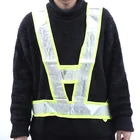 Customized Logo Neon Reflective Clothing Clothes Workwear Safety Signal Vest With Led Lights For Police Work