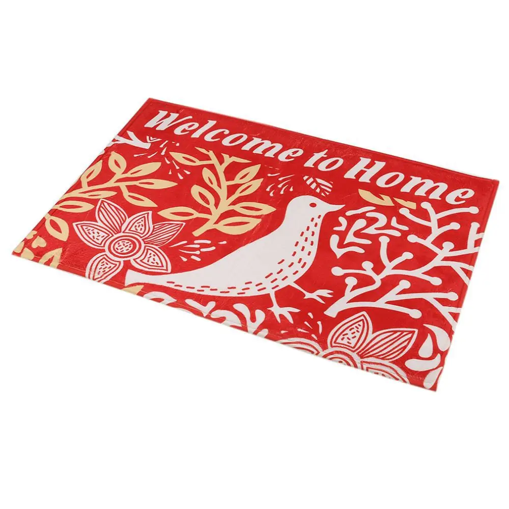2017 High Quality Lovely Durable Home Bedroom Washable Carpet Bird Pattern Skid Resistance Water Absorption Bathroom Floor Mat