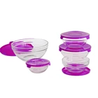 Cheap price food storage mixing glass bowl set with lid