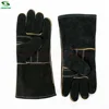 Jespai Black 14 " Leather Cuff Split Cowskin Mig Stick Welding Glove