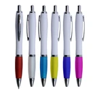 Best Cheap Rubber Grip Click Promotional Plastic Biro Ballpoint Pen with Customized Logo