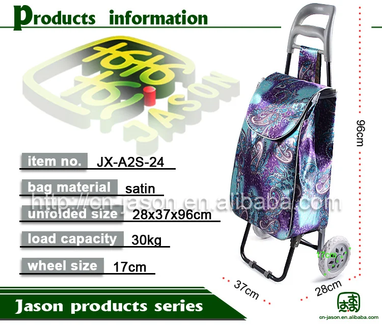 foldable shopping trolley hot sale vintage wahsed canvas travel bag