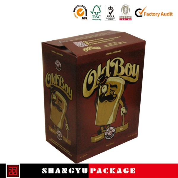 wholesale recycled kraft paper paper wine boxes sliding lid