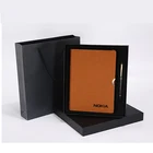 Wholesale business agenda note book personalized agenda book PU leather dairy book with pen