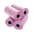 private label AS4736 colorful non woven Corn Starch organic degradable dog pet poop bag with dispenser