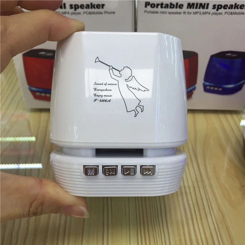 Portable mini sound wireless sound box LED color lamp cannon Colorful Sound Box Subwoofer Loudspeaker FM TFcard For Smart Phone - ANKUX.COM